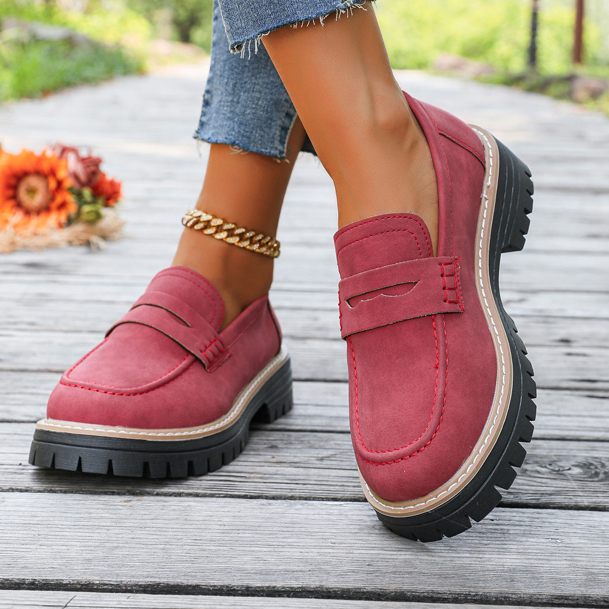 Womens Orthopedic Platform Loafers | All-Day Comfort & Adjustable Fit