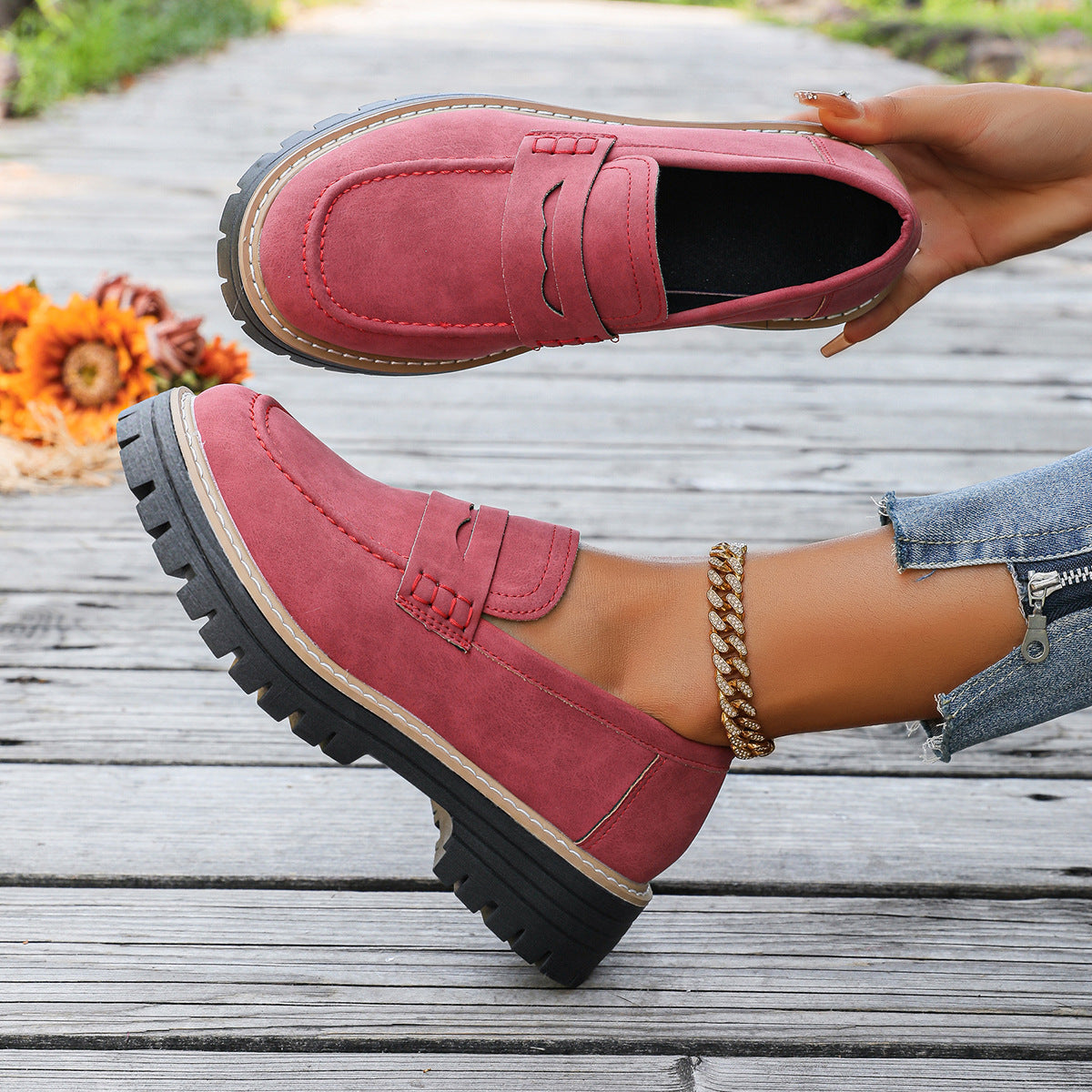 Womens Orthopedic Platform Loafers | All-Day Comfort & Adjustable Fit