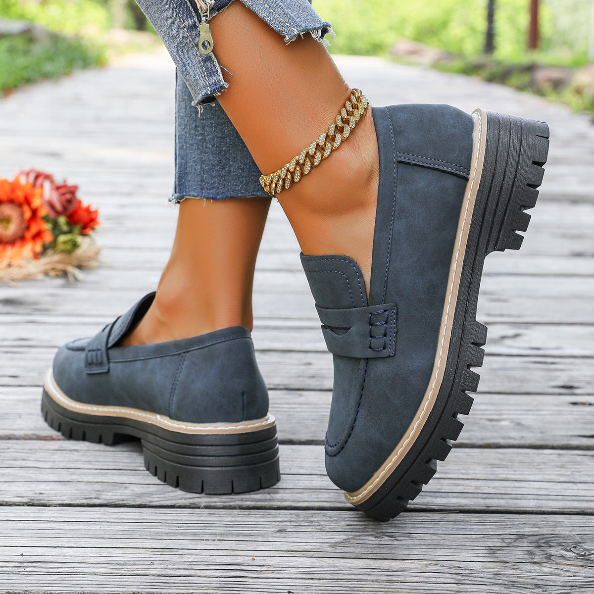 Womens Orthopedic Platform Loafers | All-Day Comfort & Adjustable Fit