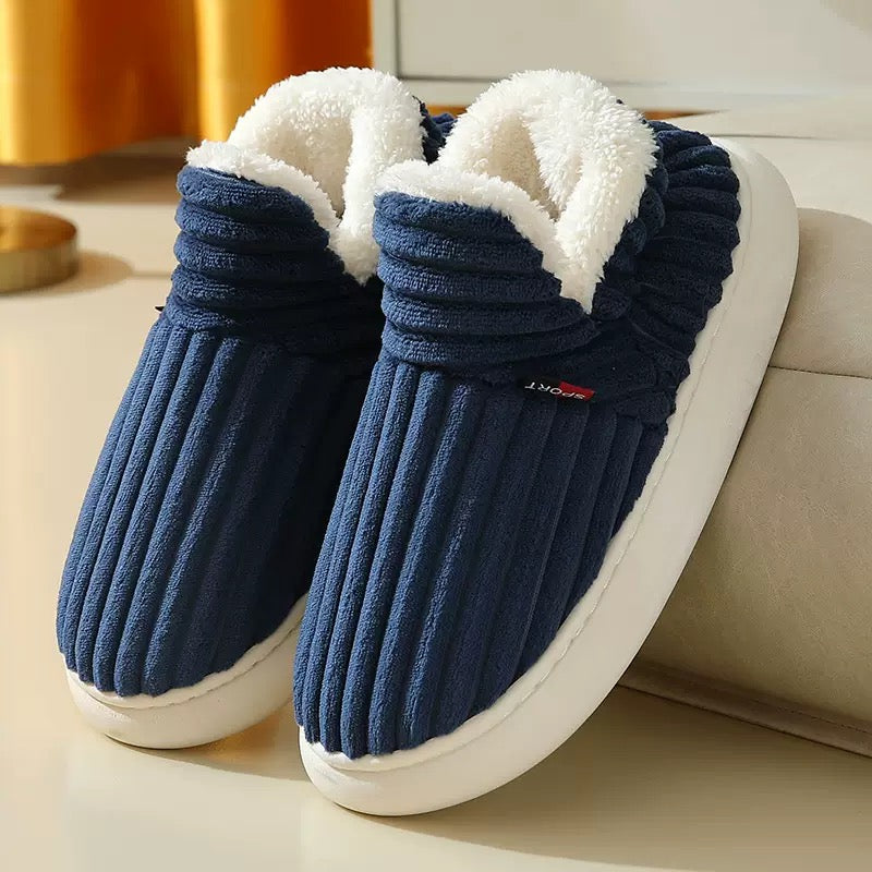 Humtto Unisex Winter Plush Slippers – Cozy Thick Sole Fuzzy House Shoes