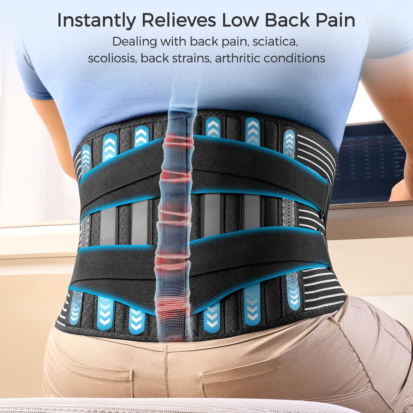 HUMTTO Back Support Belt – Posture Corrector & Lumbar Pain Relief UK - Humtto UK
