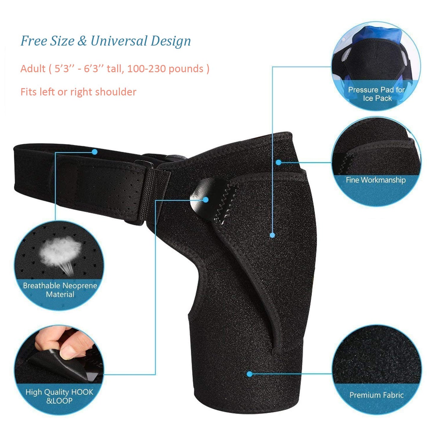 HUMTTO Shoulder Brace for Rotator Cuff Tears, Strapping & Joint Support - Humtto UK