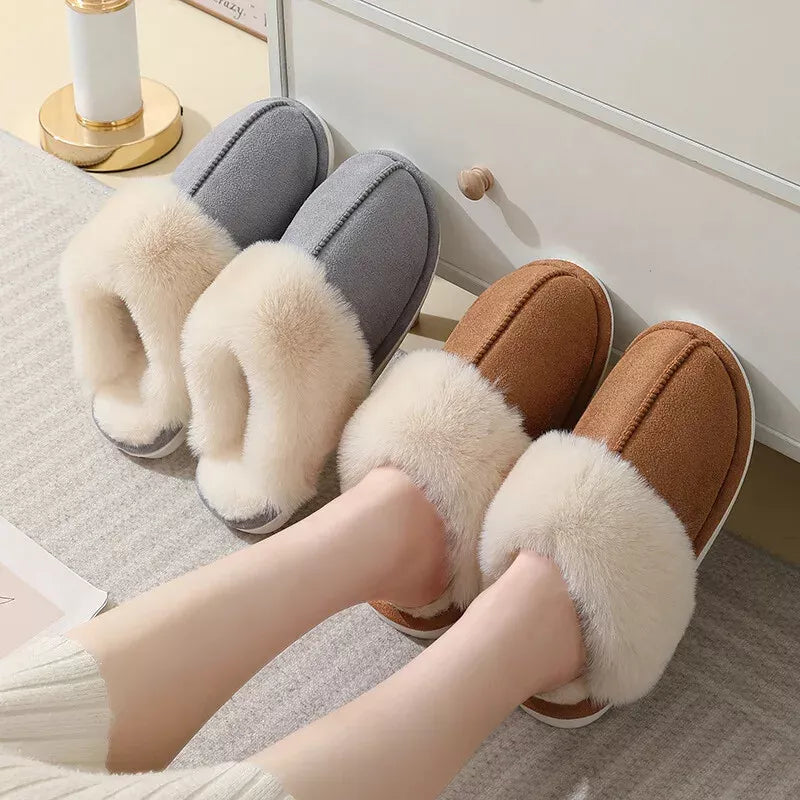 Humtto Women’s Comfortable Warm Slippers–Faux Fur,Anti Slip,Foot Care