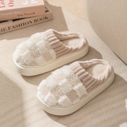 HUMTTO Unisex Cozy Plush Slippers–Non Slip Indoor House Shoes Wide Fit