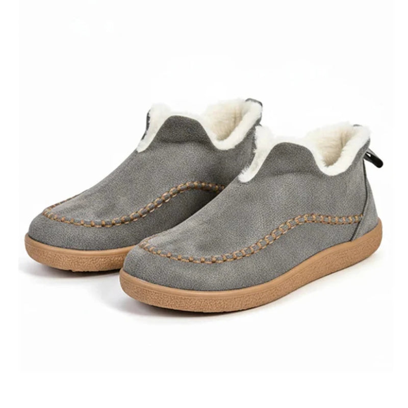 Comfy Arch Support Snow Boots: Plush Lined, Flat Sole, Non-Slip