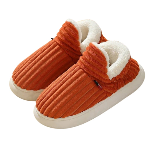 Couples Corduroy Slipper Boots | Warm Fleece Lined with Arch Support