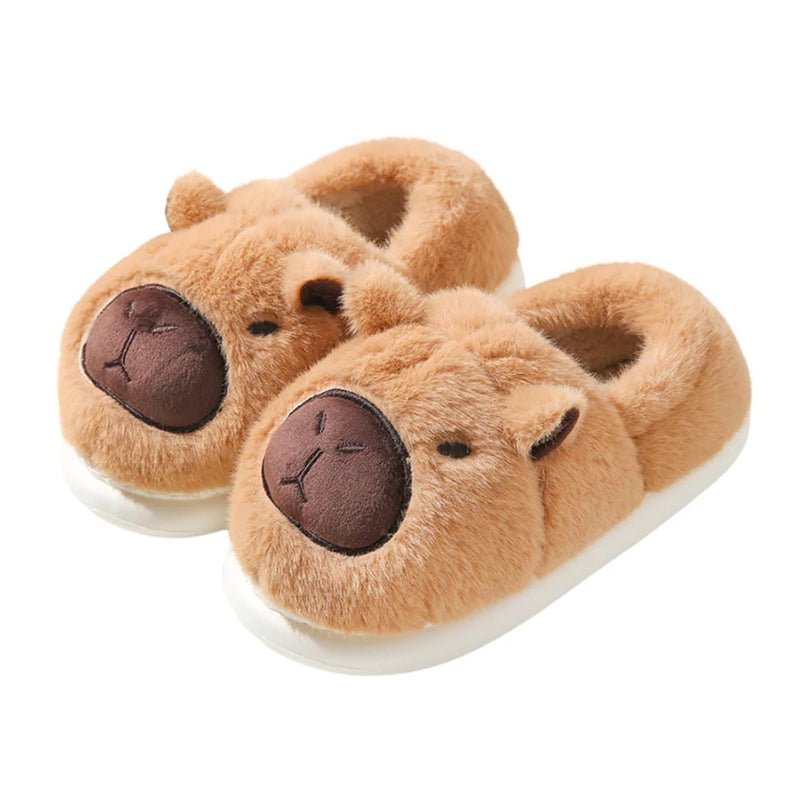 Cute Capybara Slippers for Women – Warm Fluffy Memory Foam Comfort