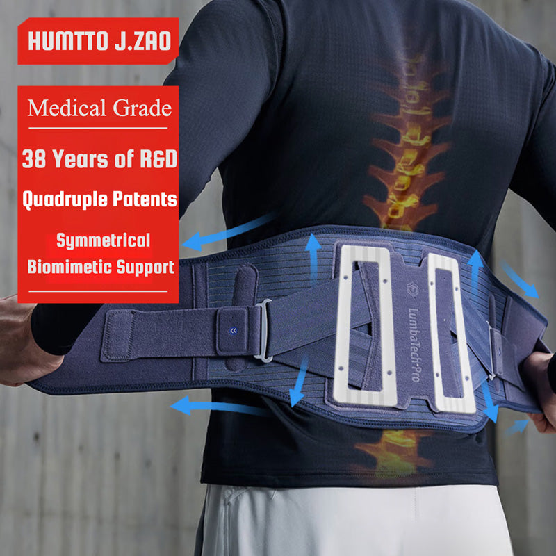 Humtto Ergonomic Back/Lumbar Support Belt – Adjustable Lumbar Brace for Disc Pain & Long Sitting