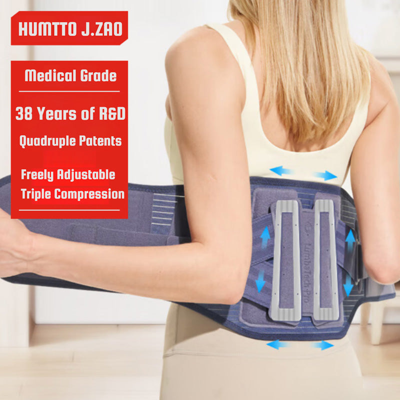 Humtto Ergonomic Back/Lumbar Support Belt – Adjustable Lumbar Brace for Disc Pain & Long Sitting