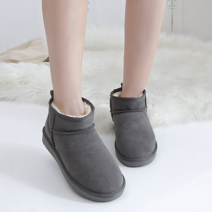Womens Ultra Mini Winter Boots with Arch Support | Suede Ankle Booties