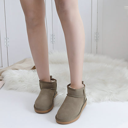 Womens Ultra Mini Winter Boots with Arch Support | Suede Ankle Booties