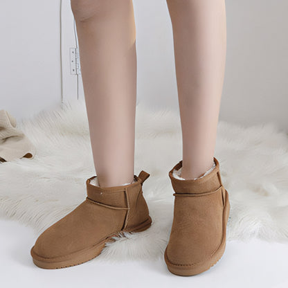 Womens Ultra Mini Winter Boots with Arch Support | Suede Ankle Booties