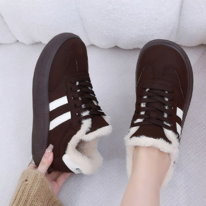 Orthopedic Suede Trainers for Women – Wide Fit, Cozy & Supportive