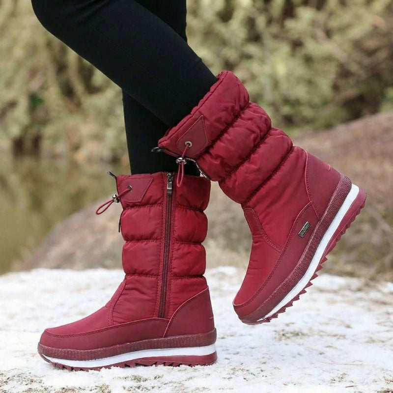 Premium Women’s Warm Waterproof Snow Boots | Cozy Mid Calf Comfort