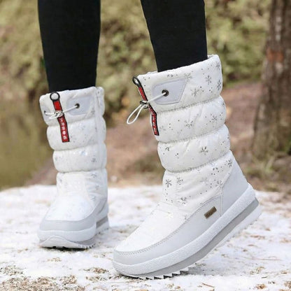 Premium Women’s Warm Waterproof Snow Boots | Cozy Mid Calf Comfort