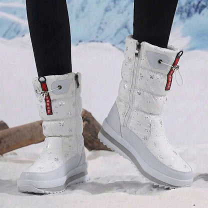Premium Women’s Warm Waterproof Snow Boots | Cozy Mid Calf Comfort