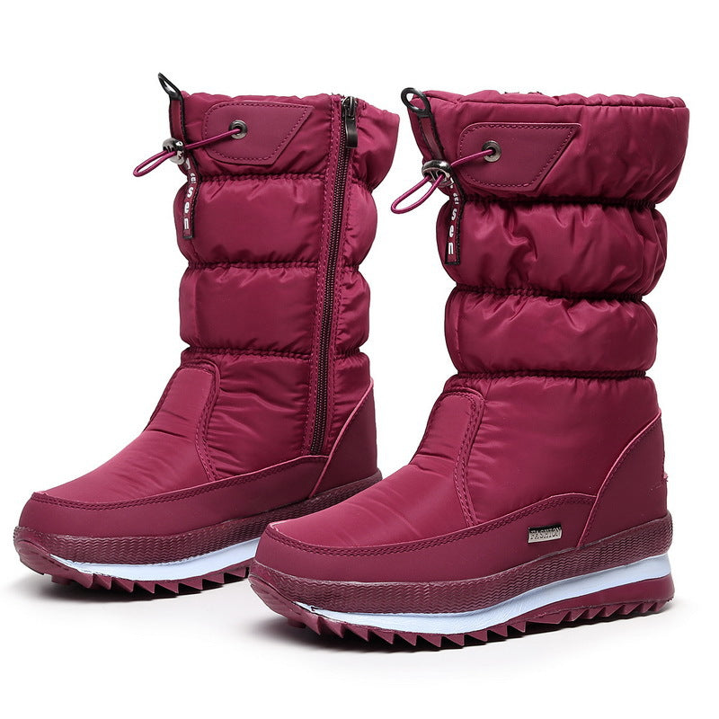 Premium Women’s Warm Waterproof Snow Boots | Cozy Mid Calf Comfort