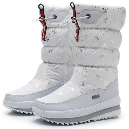 Premium Women’s Warm Waterproof Snow Boots | Cozy Mid Calf Comfort