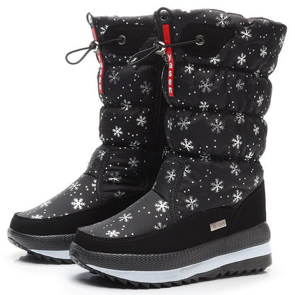 Premium Women’s Warm Waterproof Snow Boots | Cozy Mid Calf Comfort