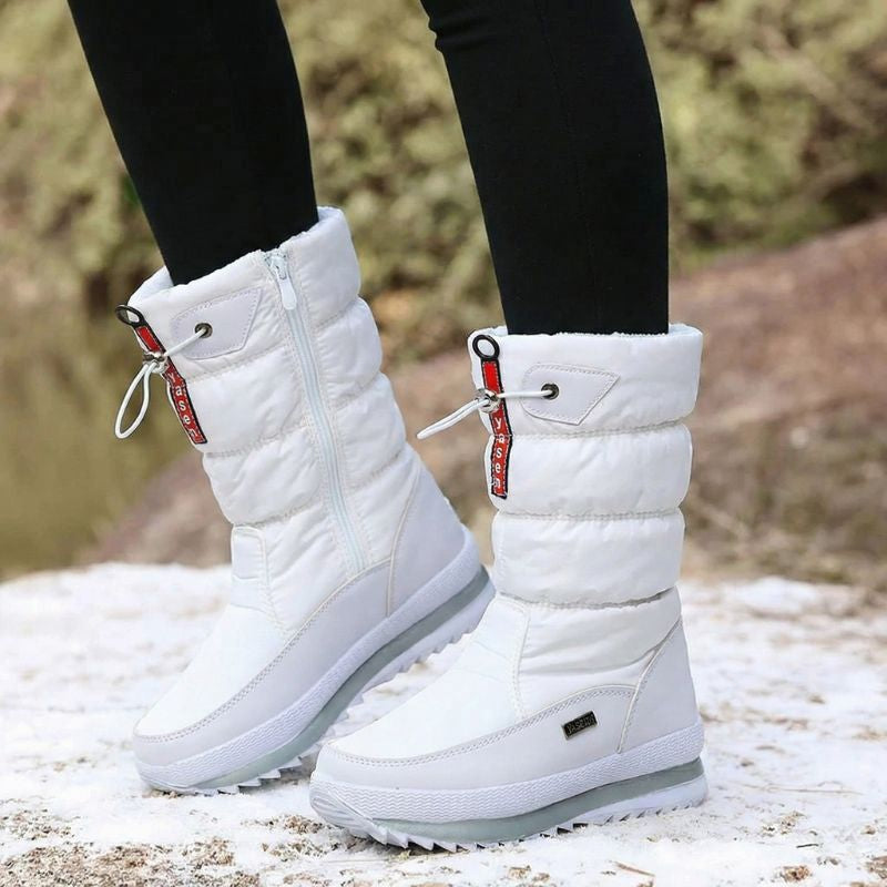 Premium Women’s Warm Waterproof Snow Boots | Cozy Mid Calf Comfort