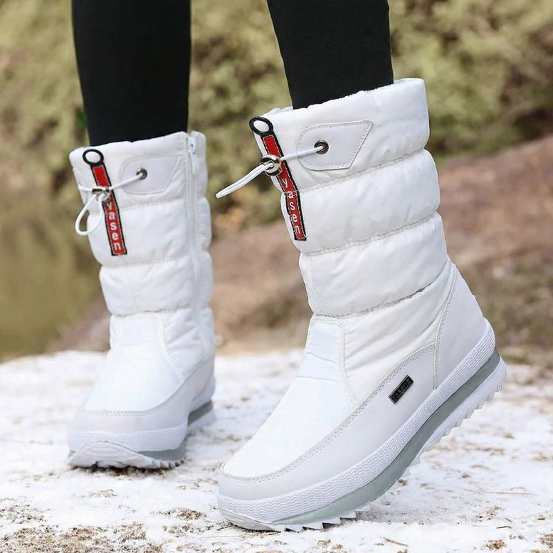 Premium Women’s Warm Waterproof Snow Boots | Cozy Mid Calf Comfort