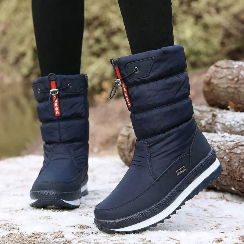 Premium Women’s Warm Waterproof Snow Boots | Cozy Mid Calf Comfort