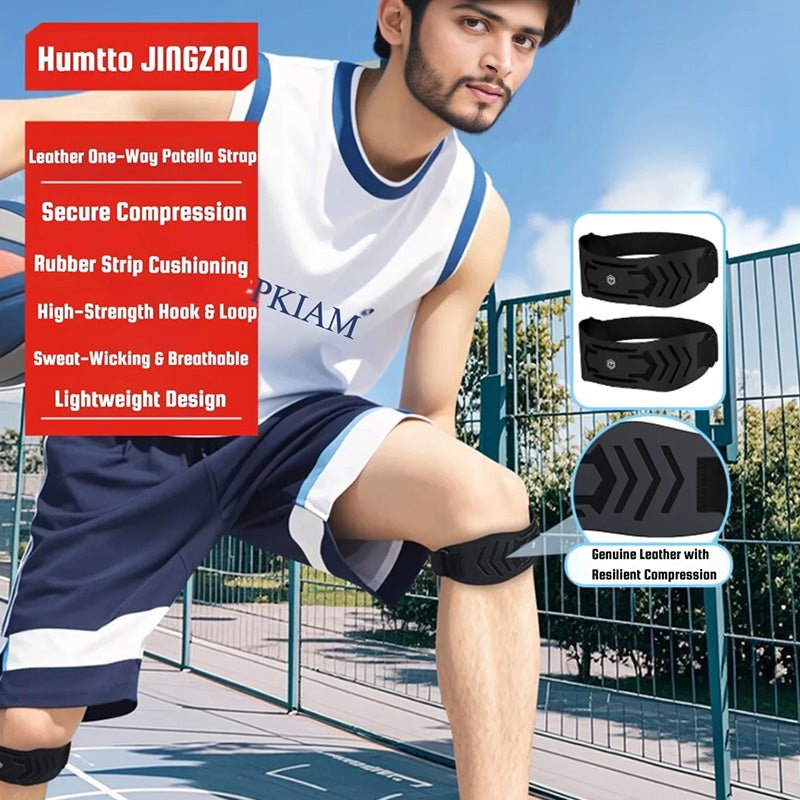 Humtto Leather Knee Strap Set – Pain Relief & Stability - Humtto UK