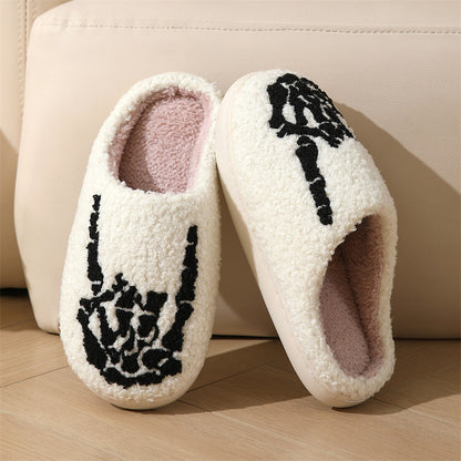 HUMTTO Spooky Halloween Slippers -Cozy Plush Ghost Pumpkin Home Shoes