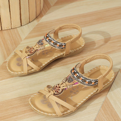 Women’s Boho Orthopaedic Summer Flat Sandals with Wide Fit Comfort