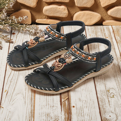 Women’s Boho Orthopaedic Summer Flat Sandals with Wide Fit Comfort