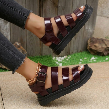 Women’s Orthopaedic Chunky Gladiator Walking Sandals with Arch Support