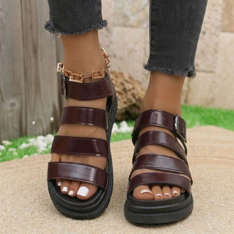 Women’s Orthopaedic Chunky Gladiator Walking Sandals with Arch Support