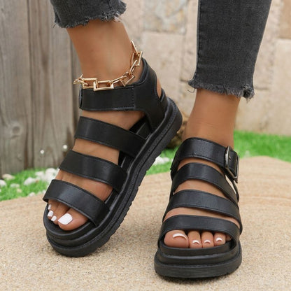 Women’s Orthopaedic Chunky Gladiator Walking Sandals with Arch Support
