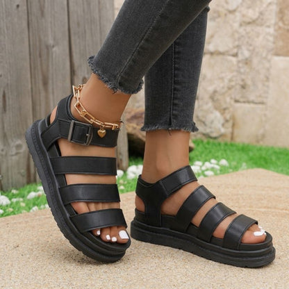 Women’s Orthopaedic Chunky Gladiator Walking Sandals with Arch Support