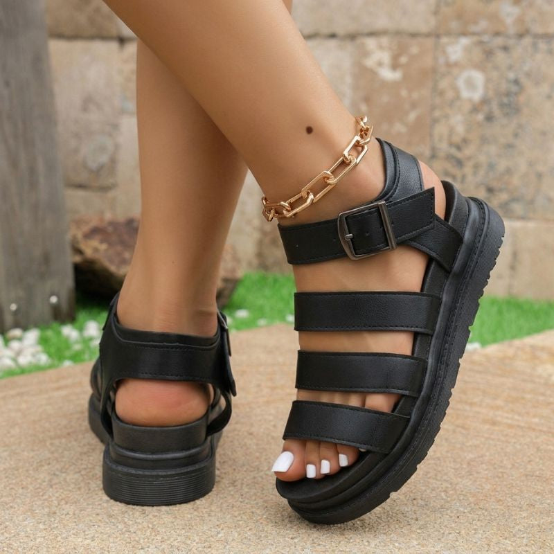Women’s Orthopaedic Chunky Gladiator Walking Sandals with Arch Support