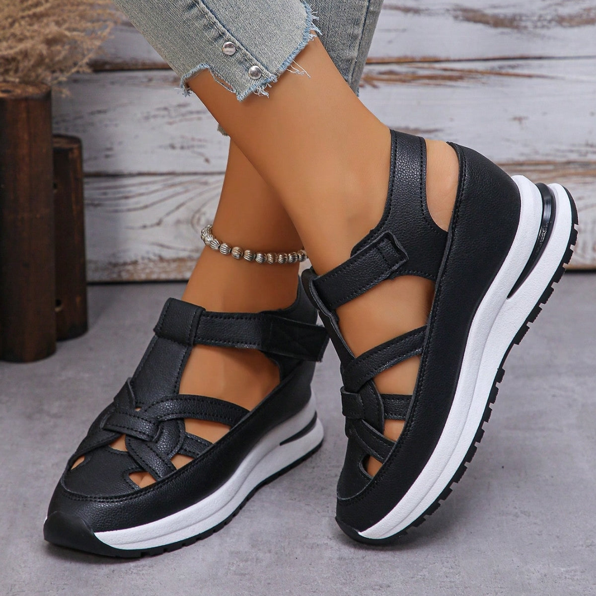 Women's Wide Fit Orthopaedic Comfort Walking Sandals with Arch Support