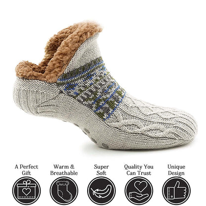 Unisex Ultra Warm Slipper Socks with Grippers – Non-Slip Fleece Lining
