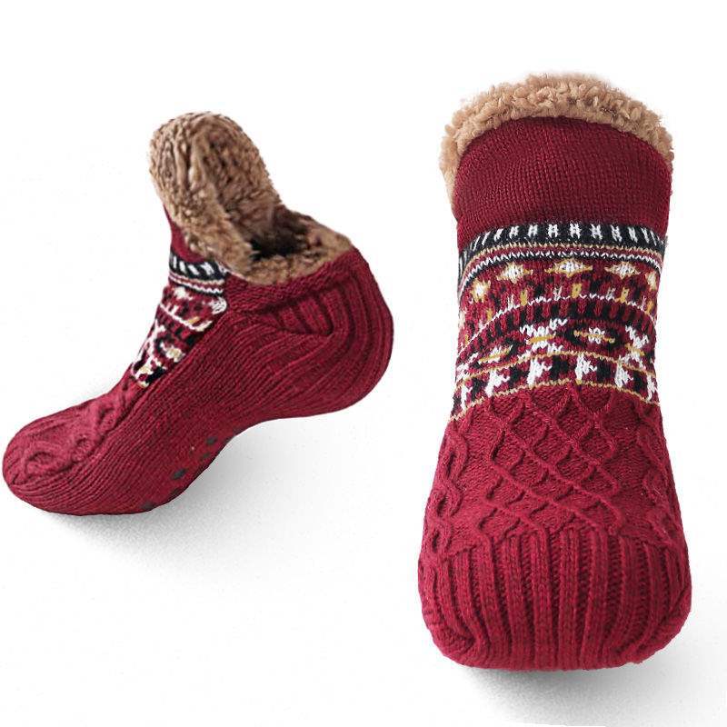 Unisex Ultra Warm Slipper Socks with Grippers – Non-Slip Fleece Lining