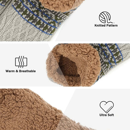 Unisex Ultra Warm Slipper Socks with Grippers – Non-Slip Fleece Lining