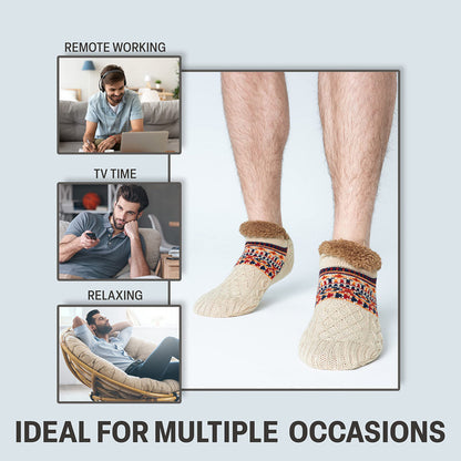 Unisex Ultra Warm Slipper Socks with Grippers – Non-Slip Fleece Lining
