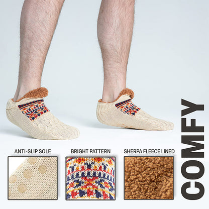 Unisex Ultra Warm Slipper Socks with Grippers – Non-Slip Fleece Lining