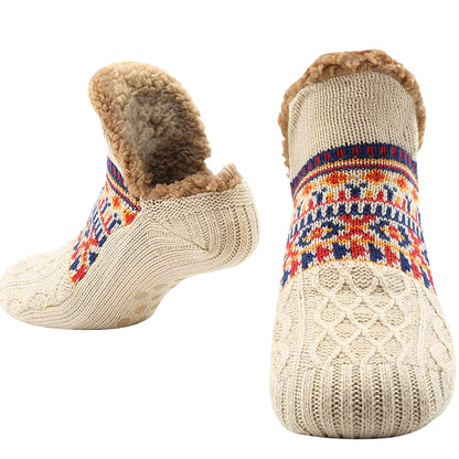 Unisex Ultra Warm Slipper Socks with Grippers – Non-Slip Fleece Lining