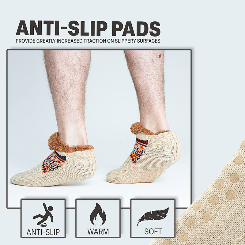 Unisex Ultra Warm Slipper Socks with Grippers – Non-Slip Fleece Lining