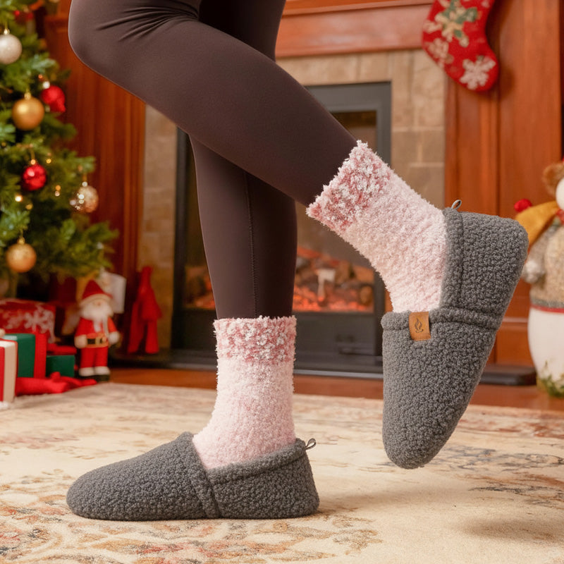 Women’s Orthopedic Warm Shearling Slippers | Wide Fit Arch Support