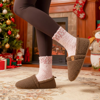 Women’s Orthopedic Warm Shearling Slippers | Wide Fit Arch Support