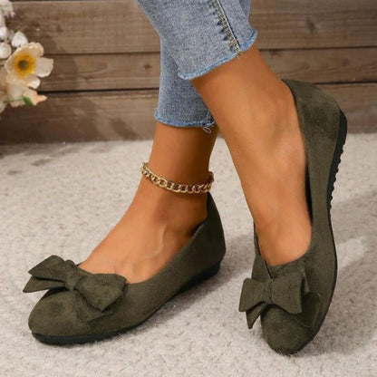 Women's wide fit, cushioned comfort ballet flats