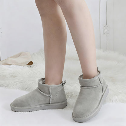 Womens Ultra Mini Winter Boots with Arch Support | Suede Ankle Booties
