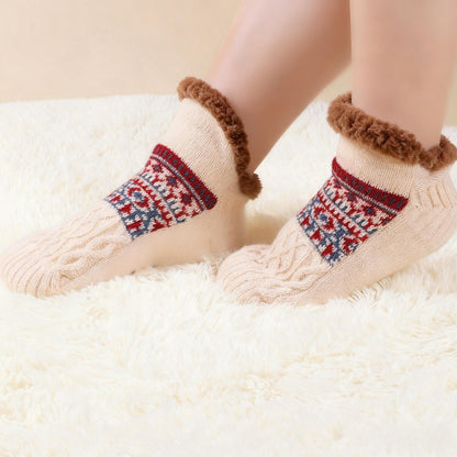 Cozy Warm Non-Slip Slipper Socks with Soft Fleece Lining