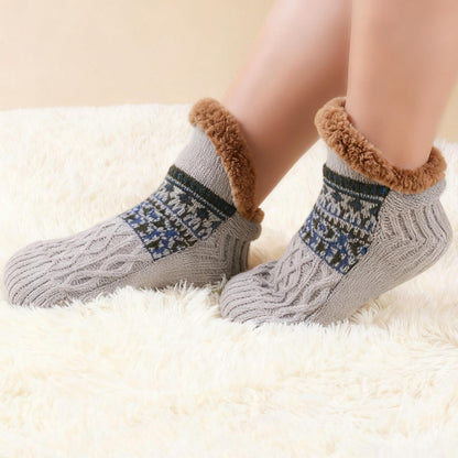 Cozy Warm Non-Slip Slipper Socks with Soft Fleece Lining