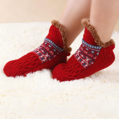 Cozy Warm Non-Slip Slipper Socks with Soft Fleece Lining